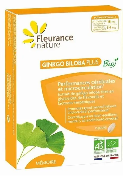 Ginkgo biloba, 30 comprimate, Fleurance Nature