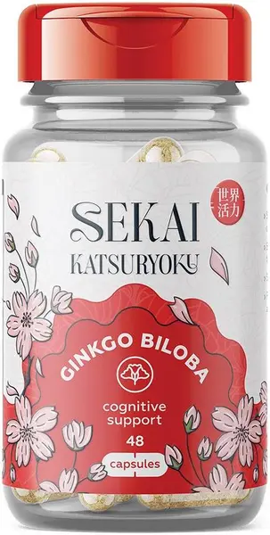 Ginkgo Biloba, 48 capsule, Sekai Katsuryoku
