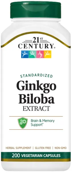 Ginkgo Biloba Extract, 200 capsule, 21st Century