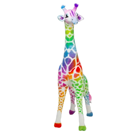 Girafa gigant din plus Rainbow, 138cm, Melissa&Doug 32203