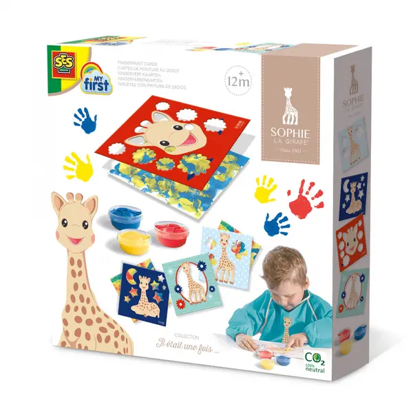 Girafa Sophie , Set acuarele pentru degete cu planE e, activitati creative 12 luni+