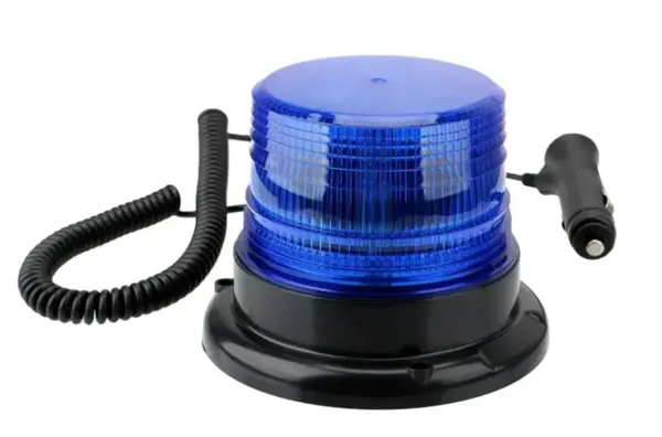 Girofar led 12v 24V cu magnet si mufa bricheta ALBASTRU