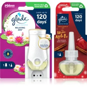 GLADE Electric scented oil Relaxing Zen + Warm Apple Pie ambalaj economic