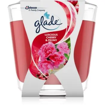 GLADE Luscious Cherry & Peony lumânare parfumată