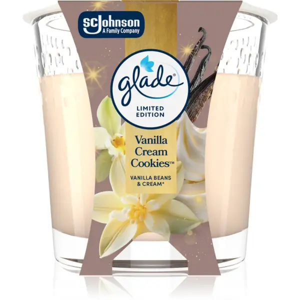 GLADE Vanilla Cream Cookies lumânare parfumată 112 g