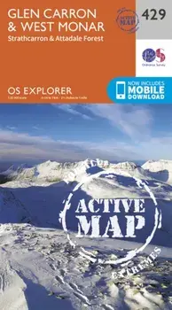 Glen Carron and West Monar. September 2015 ed, Sheet Map/Ordnance Survey
