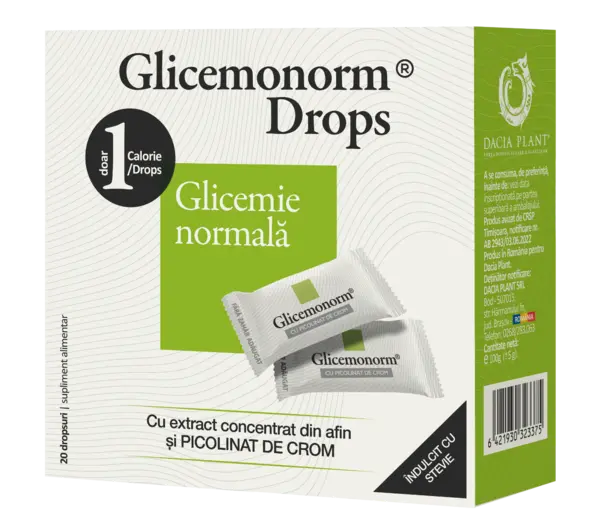 Glicemonorm Drops, 100g, Dacia Plant