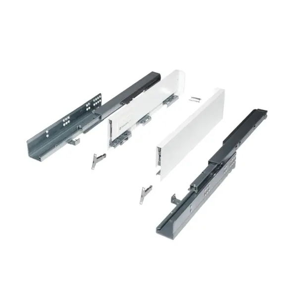 Glisiera Idealbox Slim, L450 mm, H88 mm, pentru Placa de 18 mm, Finisaj Antracit