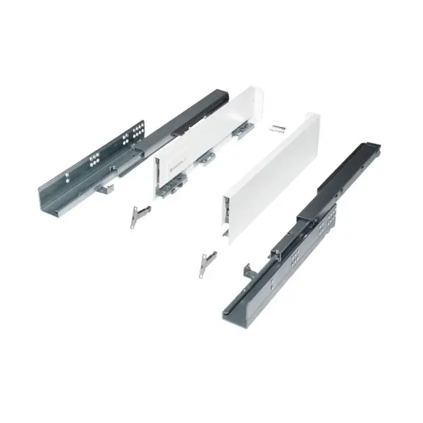 Glisiera Idealbox Slim, L500 mm, H88 mm, pentru Placa de 18 mm, Finisaj Antracit