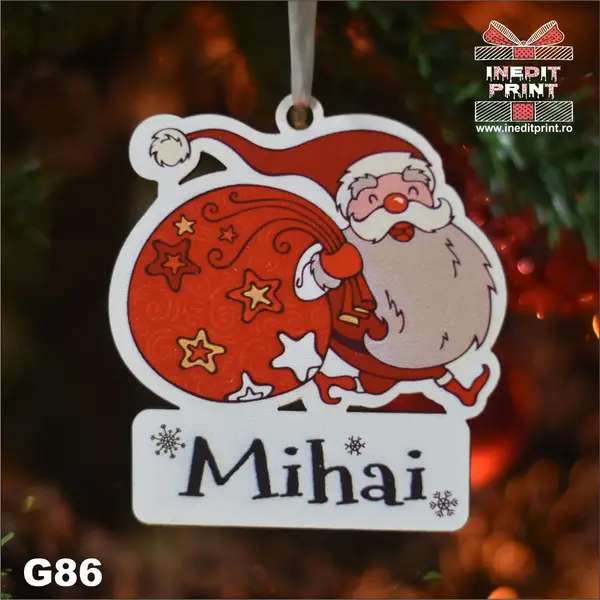 Glob personalizat Santa is coming G86