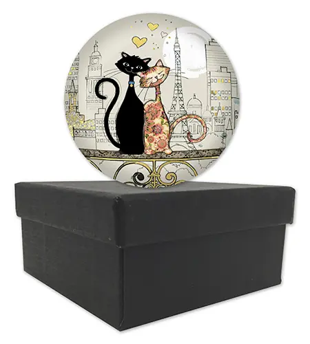 Glob-Presse Papier -Chats en amour | Kiub