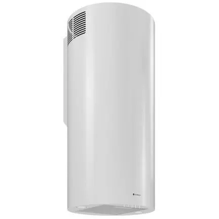 Globalo Hota cilindrica decorativa de perete Globalo, LOBELIO 39.1 White, clasa energetica B, capacitate de absorbtie 570 mc/h, 3 trepte, Alba