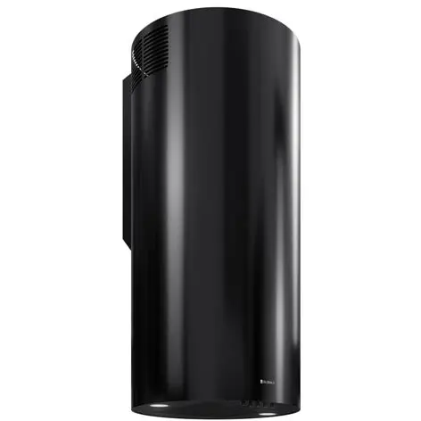 Globalo Hota cilindrica decorativa de perete Globalo, LOBELIO 39.1 Black, clasa energetica B, capacitate de absorbtie 570 mc/h, 3 trepte, Neagra