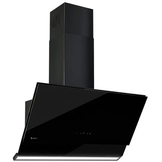 Globalo Hota Decorativa Globalo Hota Zenesor 60.1, 3 trepte de viteza, Touch-control, 620 m3/h, latime 60 cm, telecomanda, Sticla neagra