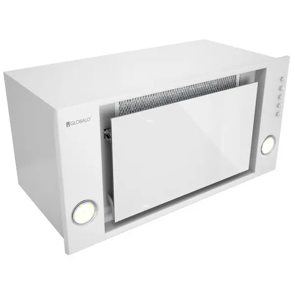 Globalo Hota incorporabila Globalo Desolero 60.2, clasa energetica B, latime 55, adancime 27,8 cm, control manual, interval de viteza 3, randament maxim 525 m3/h, Alb