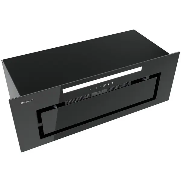 Globalo Hota Incorporabila Globalo Loteo 80.4 Plus, 3 trepte de viteza, Touch-control, 640 m3/h, latime 80 cm, telecomanda, Sticla neagra