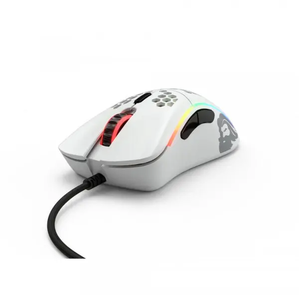 Glorious Mouse Gaming Model D, RGB, 12000 DPI, 61g, 6 butoane, USB, Alb Mat