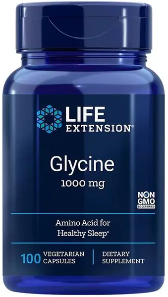 Glycine, 1000 mg, 100 capsule vege, Life Extension