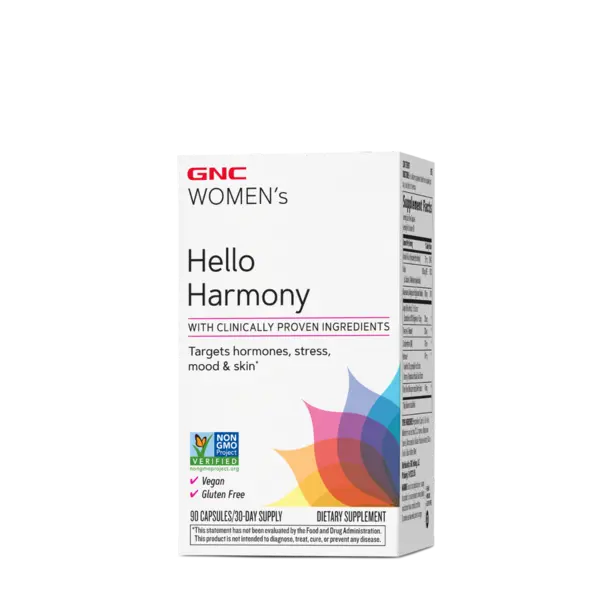 GNC Women`s Hello Harmony PMS, Formula pentru Echilibrul Hormonal, Emotional si Elasticitatea Pielii Femeilor | 90 cps