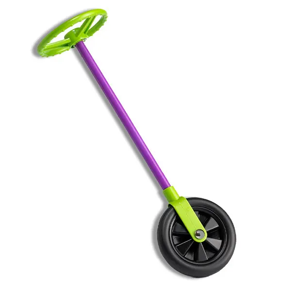 Go Wheelie, roata de impins cu volan multicolor