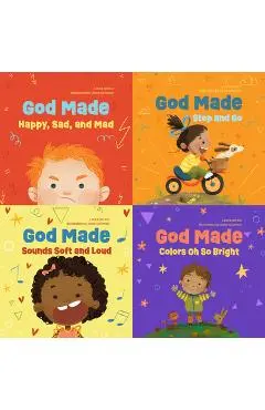 God Made All of Me 4-Pack (Books for Babies and Toddlers about Feelings, Actions, Colors, and Sounds) - Laura Derico