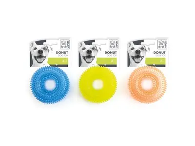 Gogoasa din cauciuc moale pentru caini, DONUT M-PETS, Ø 6.7 cm