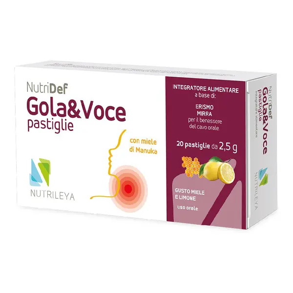 Gola&Voce lamaie si miere de Manuka NutriDef, 20 dropsuri, Nutrileya