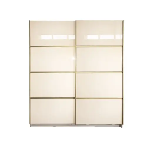 Gold Dulap 1800 Crem cu usi MDF Lucios
