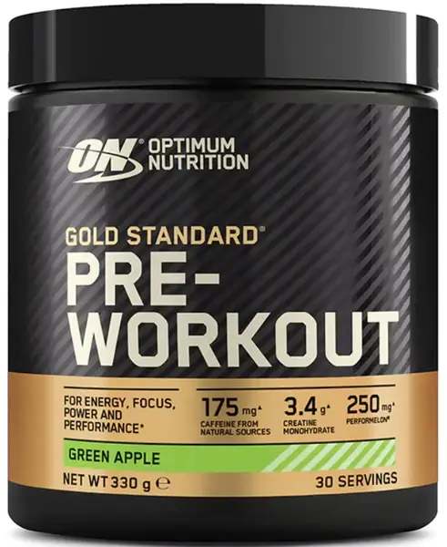 Gold Standard Pre-Workout, măr verde, 330 g, Optimum Nutrition