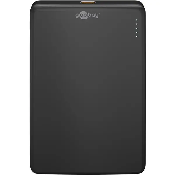 Goobay Baterie externa magnetica fara fir Goobay 70182, 5.000 mAh, 15W cu Port USB-C Negru
