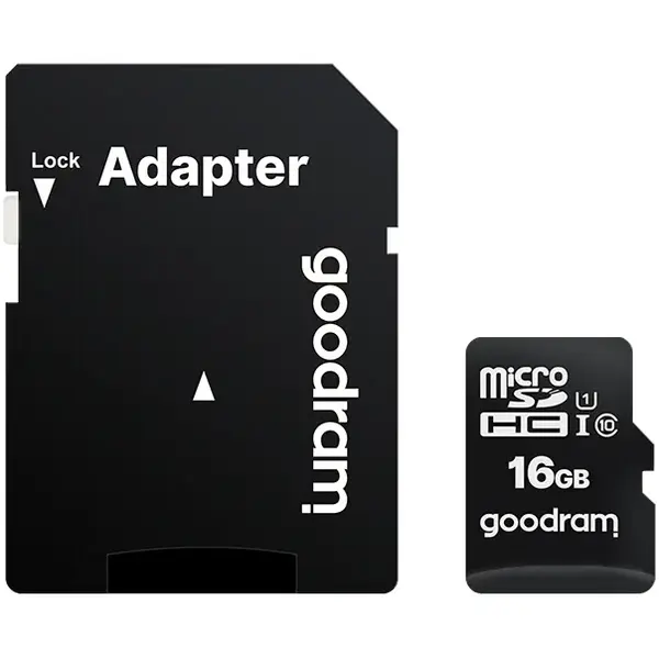 GOODRAM Card de memorie microSD Goodram 16 GB,UHS I,cls 10 + adaptor, M1AA-0160R12