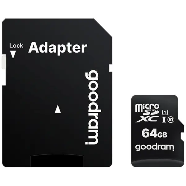 GOODRAM Card de memorie microSD Goodram M1AA 64 GB Clasa 10 UHS-I + Adaptor SD, M1AA-0640R12