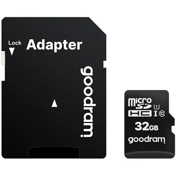 GOODRAM Card de memorie microSDHC Goodram 32 GB,UHS I,cls 10 + adaptor, M1AA-0320R12