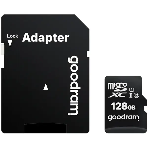 GOODRAM Card de memorie microSDXC Goodram 128GB,UHS I,cls 10 + adaptor, M1AA-1280R12