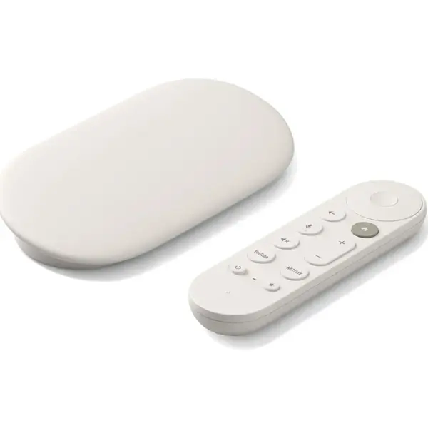 Google Media Player Google TV Streamer, 4K, Bluetooth, Wi-Fi, Android TV, 32 GB, Telecomanda comenzi vocale, Alb