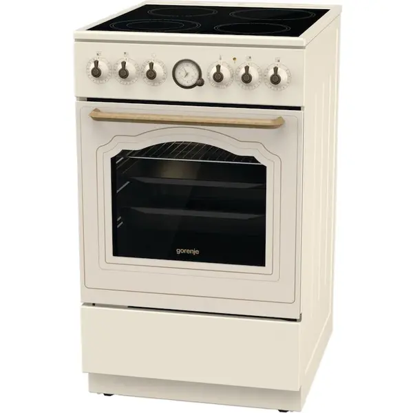 Gorenje Aragaz Gorenje GECS5B70CLI, 4 arzatoare, Electric, L 50 cm, Grill, bej