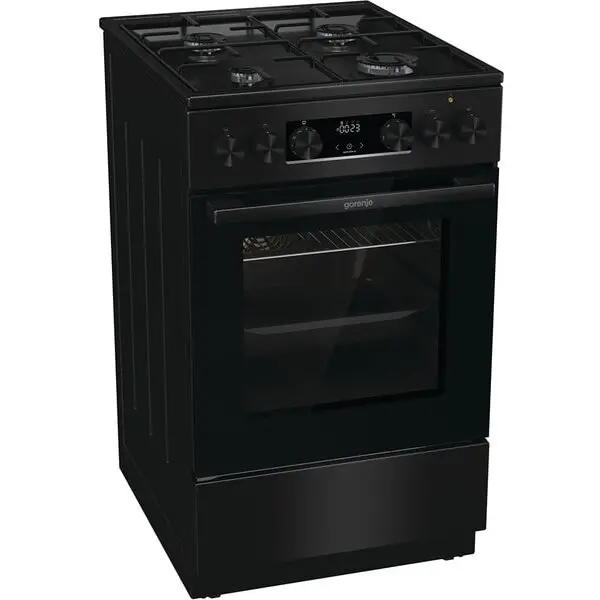 Gorenje Aragaz Gorenje GKS5C70BJ, 4 arzatoare, Gaz, Electric, L 50 cm, Negru