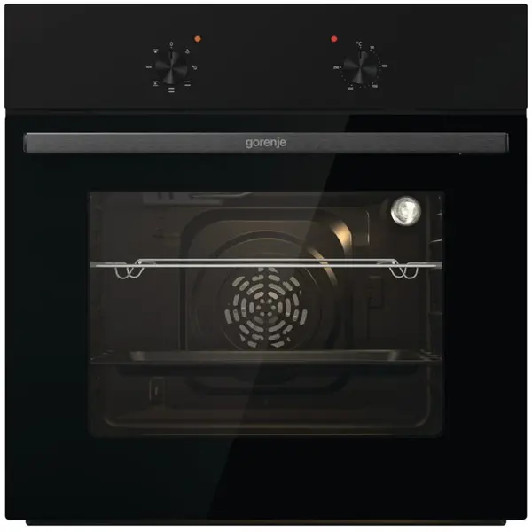 Gorenje Cuptor electric incorporabil Gorenje BO6615E01B, 60l, 59.5x59.5x53cm, functie grill, termoobiect, Negru