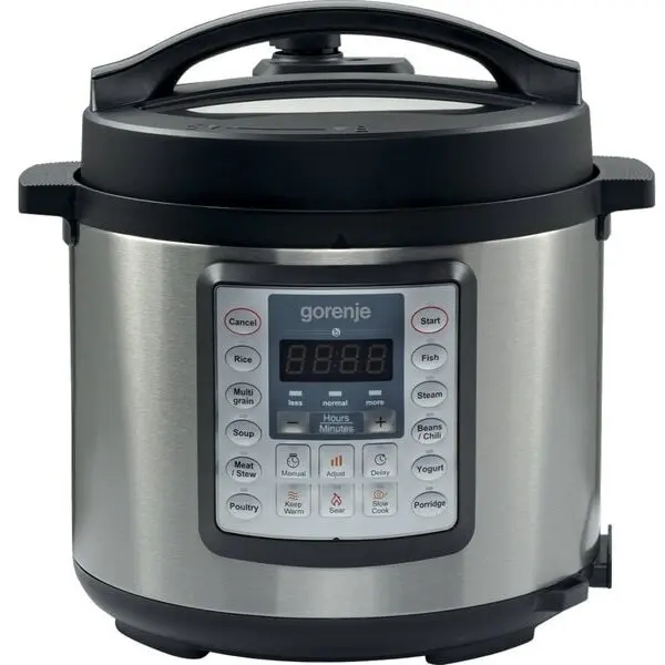 Gorenje Multicooker Gorenje MC6MBK, 1000 W, 6l, 15 programe, Program de gatit sub presiune, Argintiu