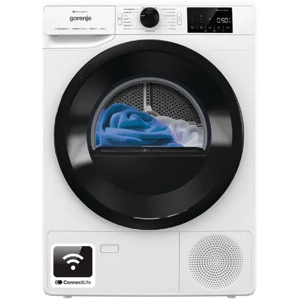 Gorenje Uscator de rufe cu pompa de caldura Gorenje DPNE83GNLWIFI/EN, 700W, 8 Kg, clasa A+++, Alb