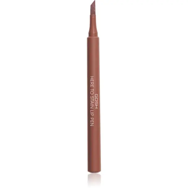 GOSH COPENHAGEN Here To Stain Lip Pen repara buzele pentru un efect de lunga durata culoare 006 Coffee Stain 1 ml