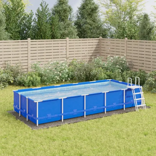 Gossi acoperire geotextil piscina, gri deschis, 420x220 cm, poliester