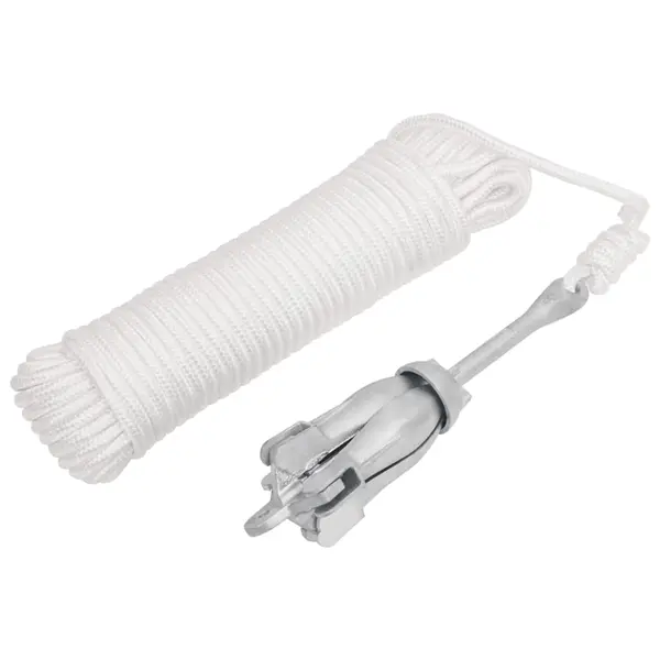 Gossi ancora pliabila cu funie, argintiu, 1,5 kg, fier maleabil
