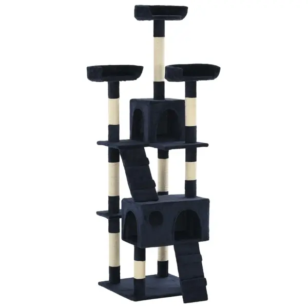 Gossi ansamblu pentru pisici cu stalpi funie sisal, 170 cm, albastru