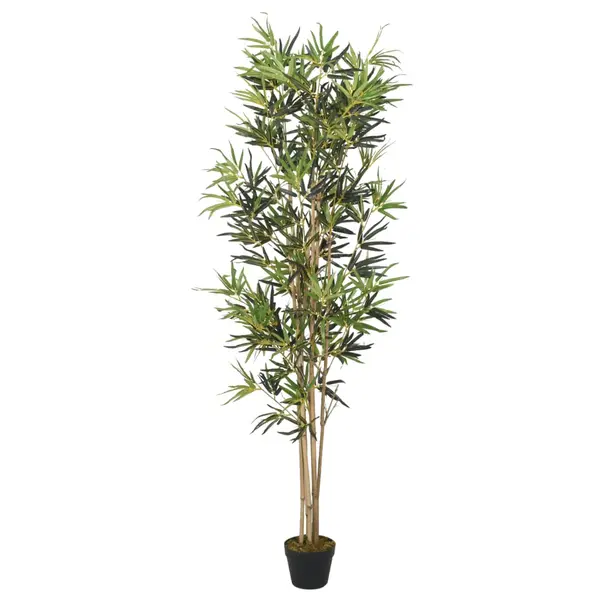 Gossi arbore din bambus artificial 1104 de frunze 180 cm verde