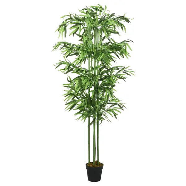 Gossi arbore din bambus artificial 576 de frunze 150 cm verde