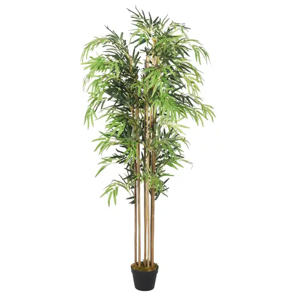 Gossi arbore din bambus artificial 730 de frunze 120 cm verde