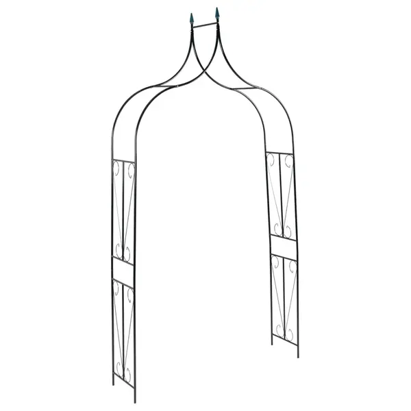 Gossi arcada de gradina, verde inchis, 120 x 38 x 258 cm, fier