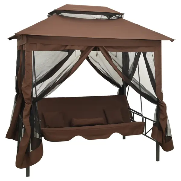 Gossi balansoar extensibil cu pavilion, cafeniu