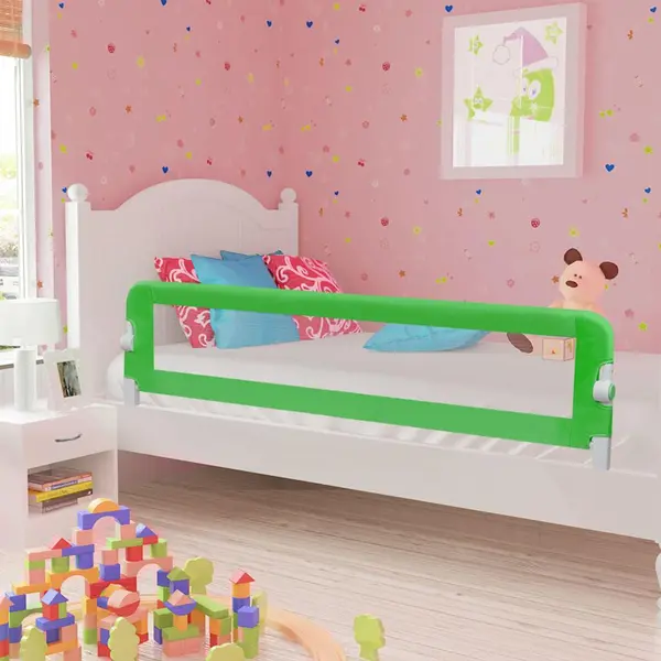 Gossi balustrada de protectie pat copii, verde, 180x42 cm, poliester